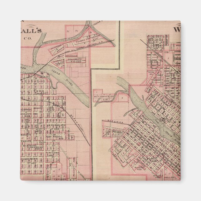 Pläne für Cedar Falls 2 Magnet (Vorne)