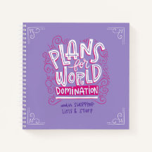 Pläne für das World Domination Notebook (lila