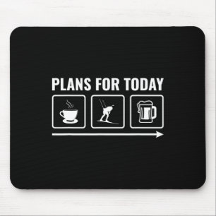 Pläne für den heutigen sonnigen Biathlon Ski Shoot Mousepad
