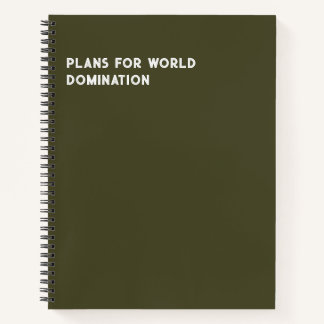 Pläne für die Weltbeherrschung (Funny Notebook) Notizbuch