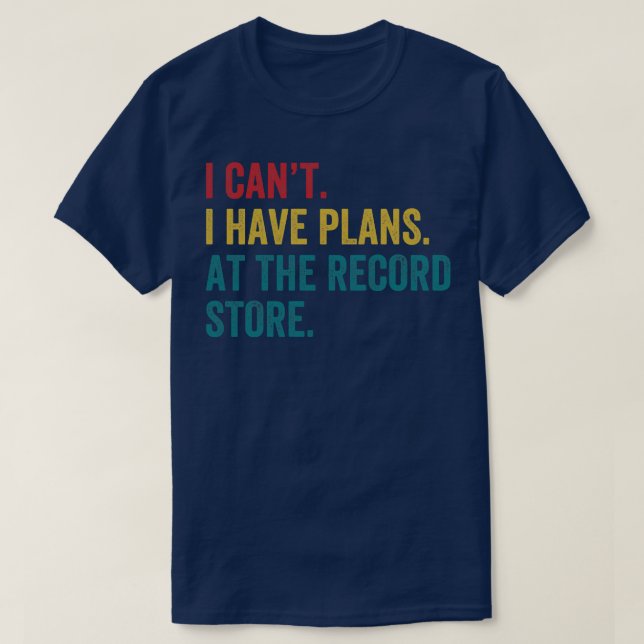 Pläne im Rekordladen Funny Vinyl LP Collector T-Shirt (Design vorne)