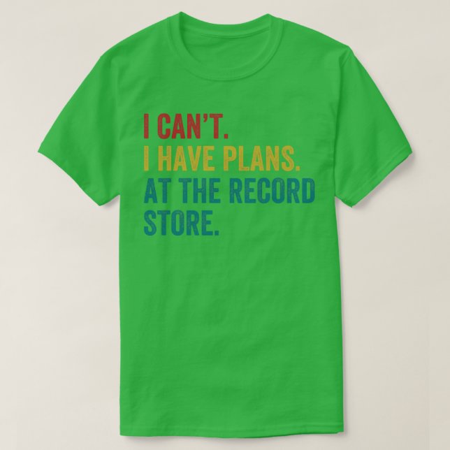 Pläne im Rekordladen Funny Vinyl LP Collector T-Shirt (Design vorne)