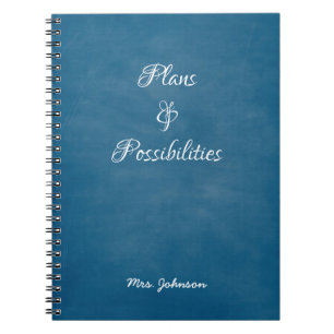 Pläne & Möglichkeiten Blue Notebook Notizblock