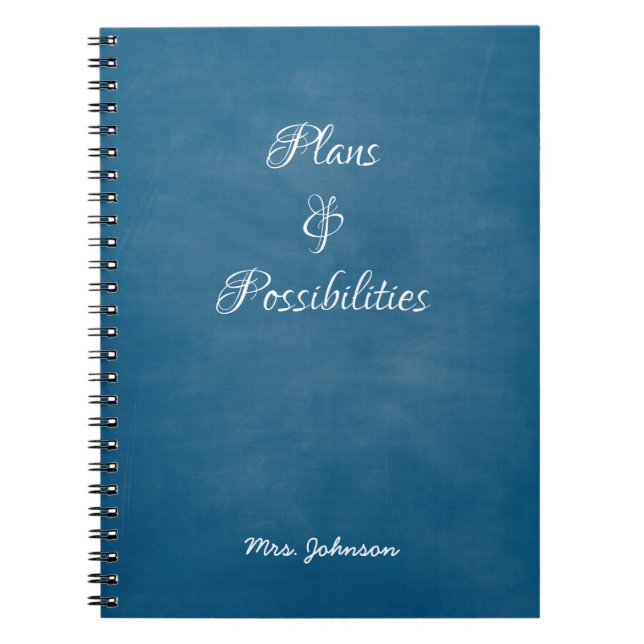 Pläne & Möglichkeiten Blue Notebook Notizblock (Vorderseite)