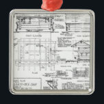 Pläne Silbernes Ornament<br><div class="desc">Vintage Pläne für ein lean=to</div>