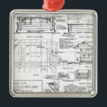 Pläne Silbernes Ornament<br><div class="desc">Vintage Pläne für ein lean=to</div>