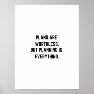 Pläne sind wertlos - Motivierend Poster