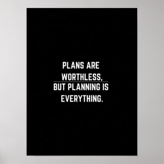 Pläne sind wertlos - Motivierend Poster