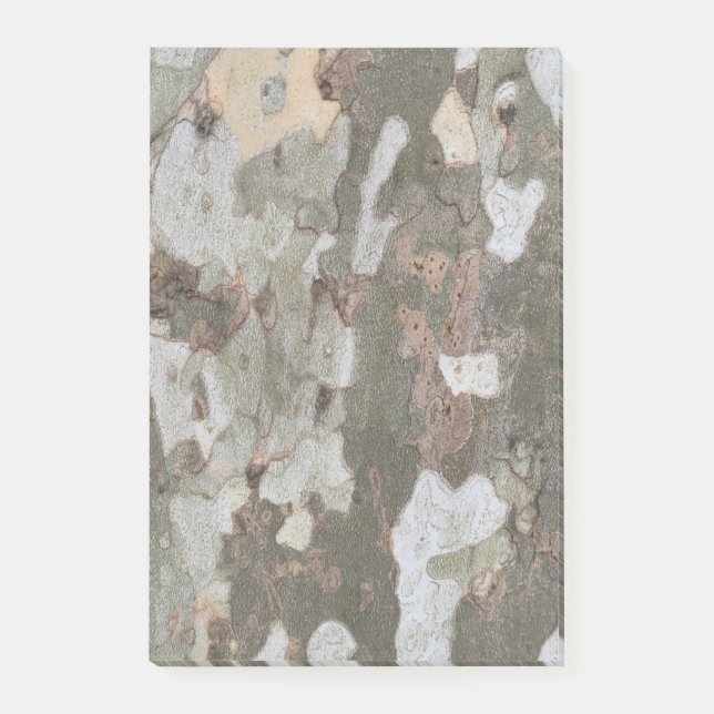 Plane tree camouflage looks bark pattern post-it n klebezettel (Vorderseite)