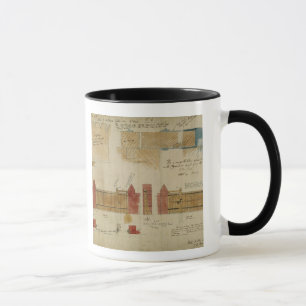 Pläne und Aufzüge für das rote Haus, Bexley Hea Tasse
