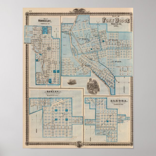 Pläne von Fort Dodge, Humboldt Poster (Vorne)