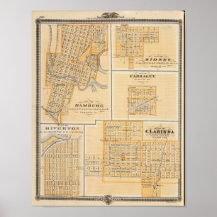 Pläne von Hamburg, Sidney, Farragut Poster