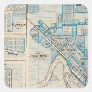 Pläne von Ottumwa, Russell, Scranton Quadratischer Aufkleber