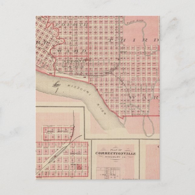 Pläne von Sioux City, Le Mars Postkarte (Vorderseite)