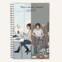 Pläne vs Reality Spiral Notebook - Funny Journal