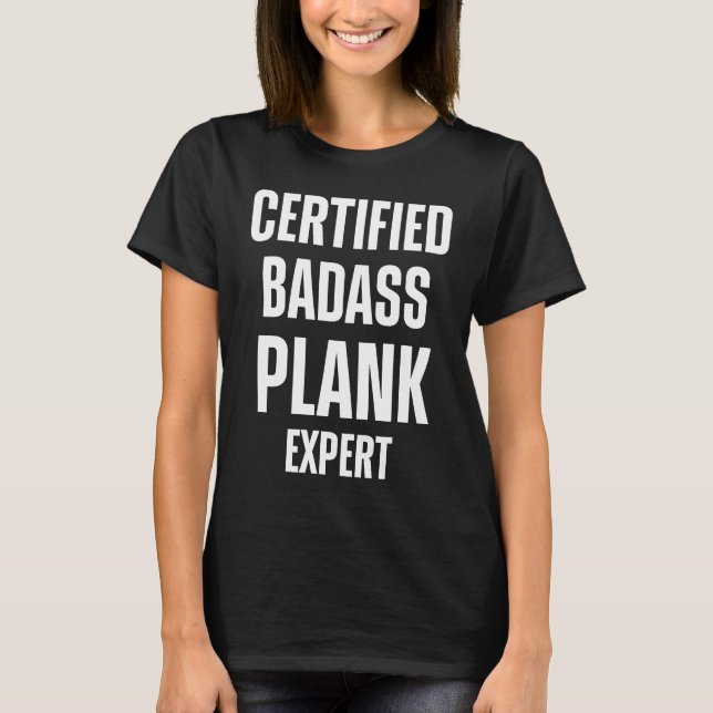 Planen der Workout Motivation Plank-Fitness T-Shirt (Vorderseite)