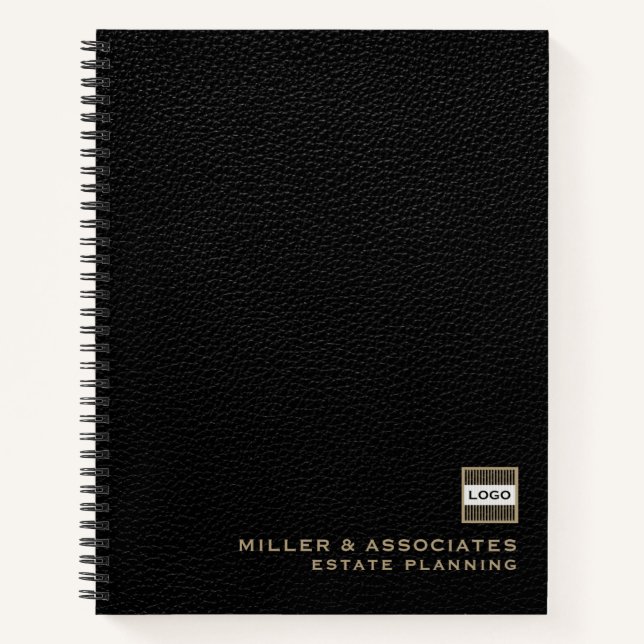 Planen des Black Leather Anwesens mit individuell  Notizbuch (Vorderseite)
