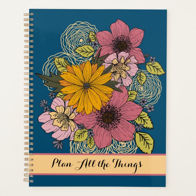 Planen Sie alle Dinge, die mit hellen Blume zitier Planer (Vorderseite)