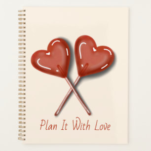 Planen Sie es mit Liebe Herz Lutscher Planer