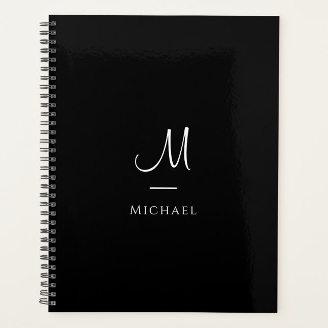 Planer Anfangsbuchstaben Elegant Modernes Monogram (Vorderseite)