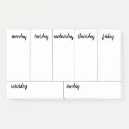 Planer Anpassbar 7-Tage-Teeweg-Kalender Post-it Klebezettel