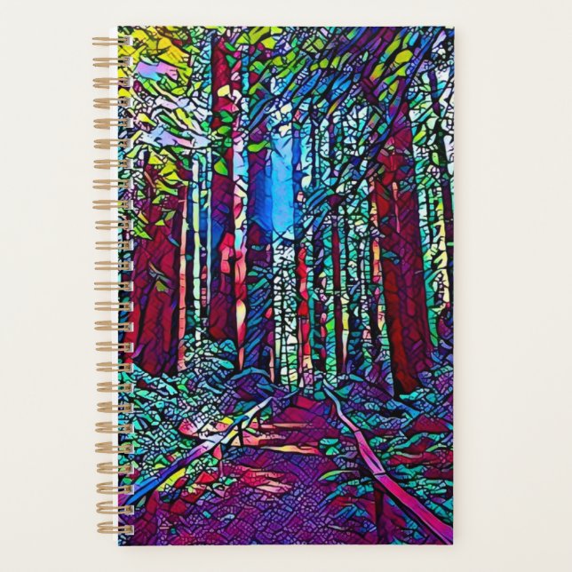 Planer California Redwood Trees (verkettetes Glas) (Vorderseite)