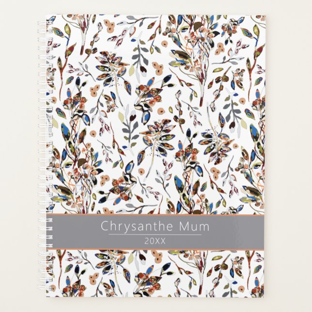 Planer Elegante Blätter Berries Floral (Vorderseite)