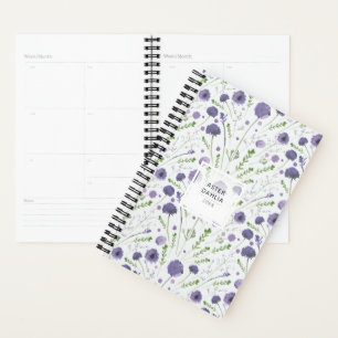 Planer Elegantes Lila Blumenmuster