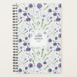 Planer Elegantes Lila Blumenmuster