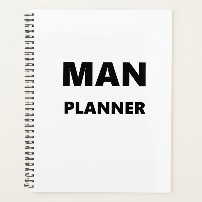 Planer für Männer Mensch Planer Schwarzer Schrifta (Vorderseite)