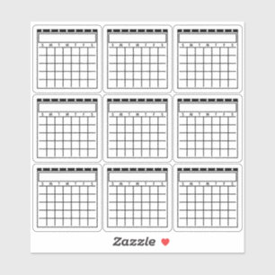 Planer für unzeitgemäße Leerlaufkalender Aufkleber