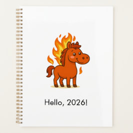 Planer mit einem roten Pferd