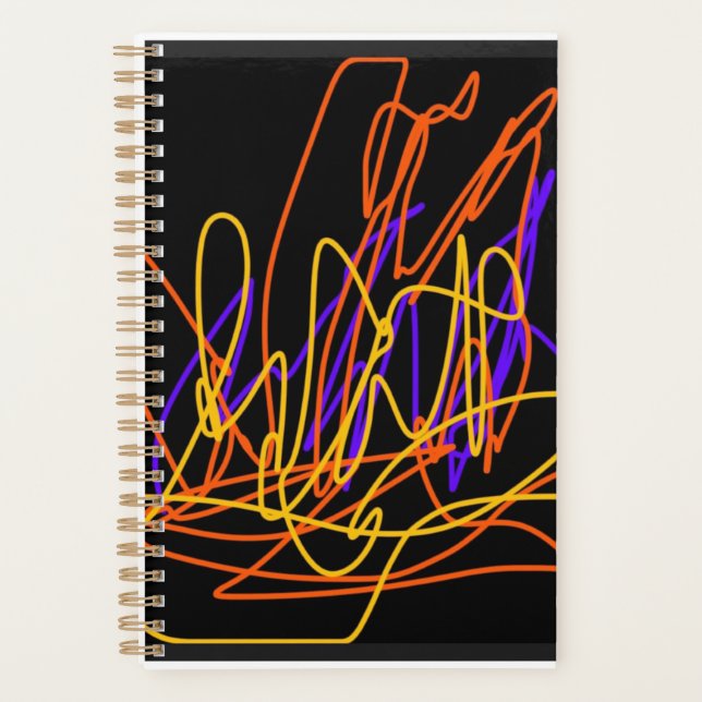 Planer mit schöner bunter Neon abstrakte Kunst (Vorderseite)