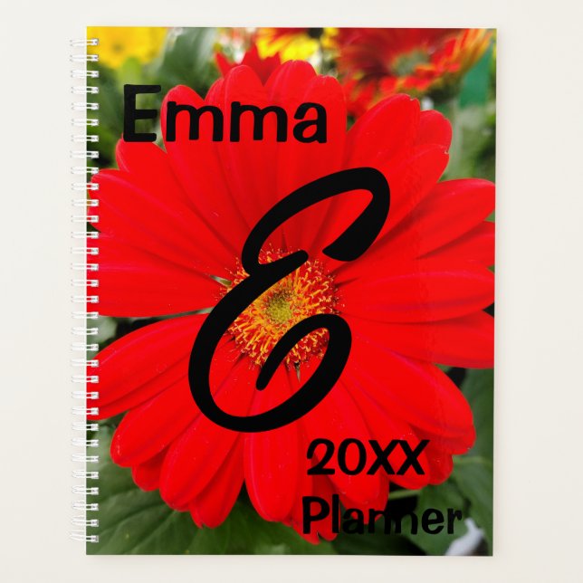 Planer, Red Gerber Daisy Foto Planer (Vorderseite)