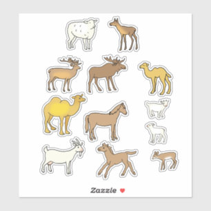Planer-Sticker, Tiere Aufkleber
