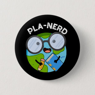 Planerd Funny Planet Puns Dark BG Button