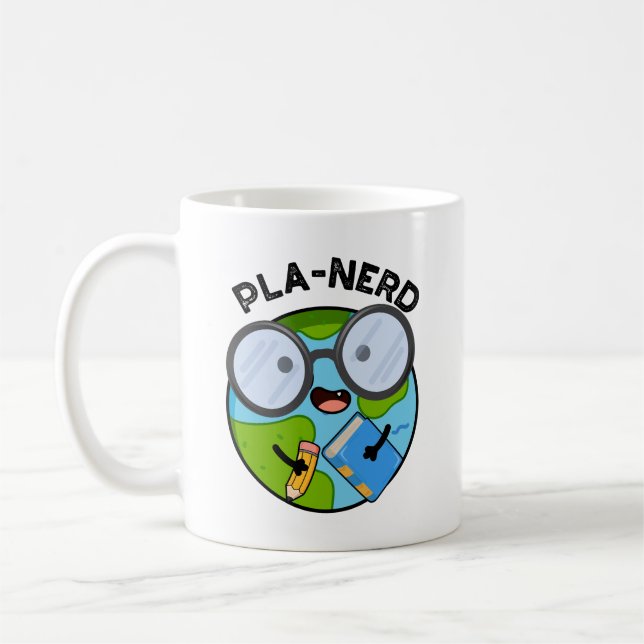 Planerd Funny Planet Puns Kaffeetasse (Links)