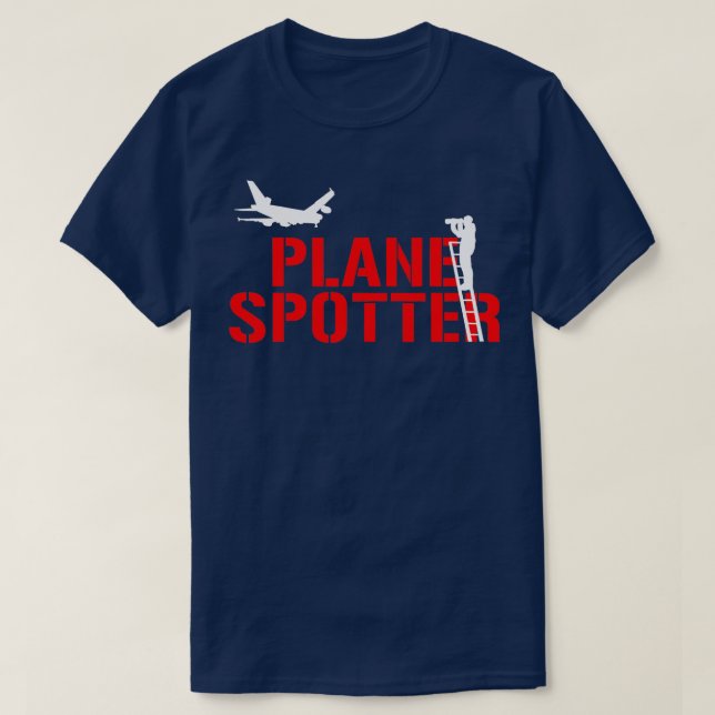 Planespotter Flugzeug Spotter & Spotting Flieger F T-Shirt (Design vorne)