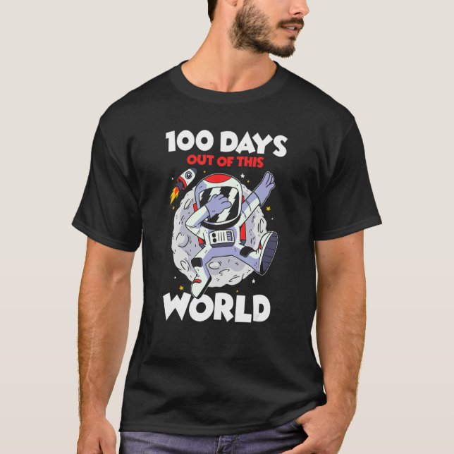 Planet Astronomer Astronaut Student 100 Days of Sc T-Shirt (Vorderseite)