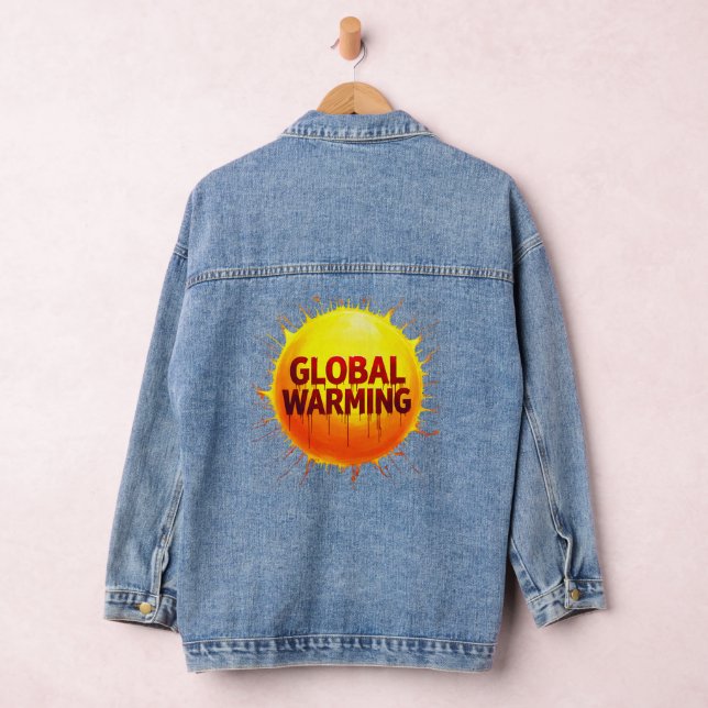"Planet auf Feuer: Zeit zu handeln" Jeansjacke (Hangar)