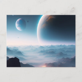 Planet Aufstieg des Weltraums neue Adresse Postkarte