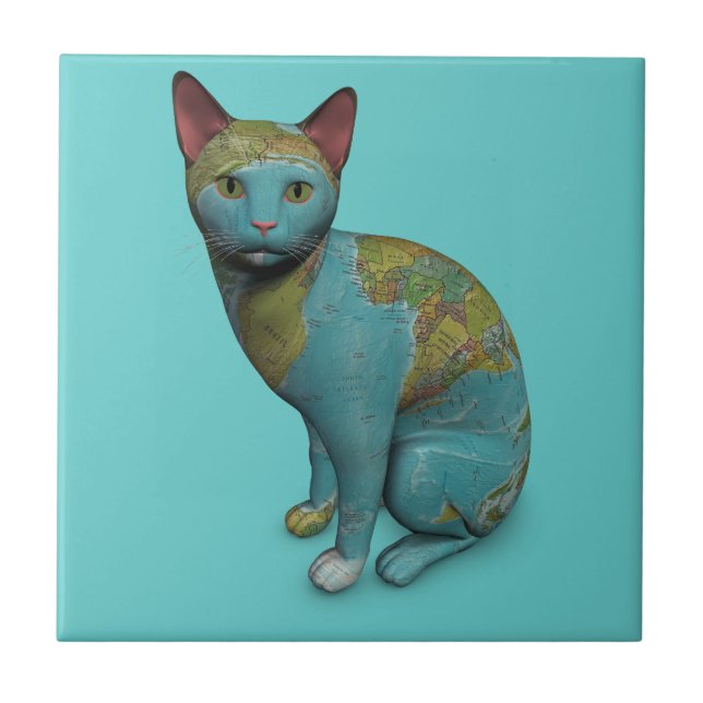 Planet Cat Fliese (Vorderseite)