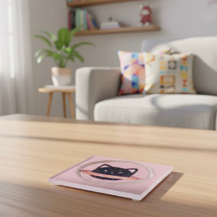 Planet Cat Glass Untersetzer