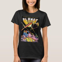 Planet-Comicen Laser Angriff Vintagen Comicen Schw