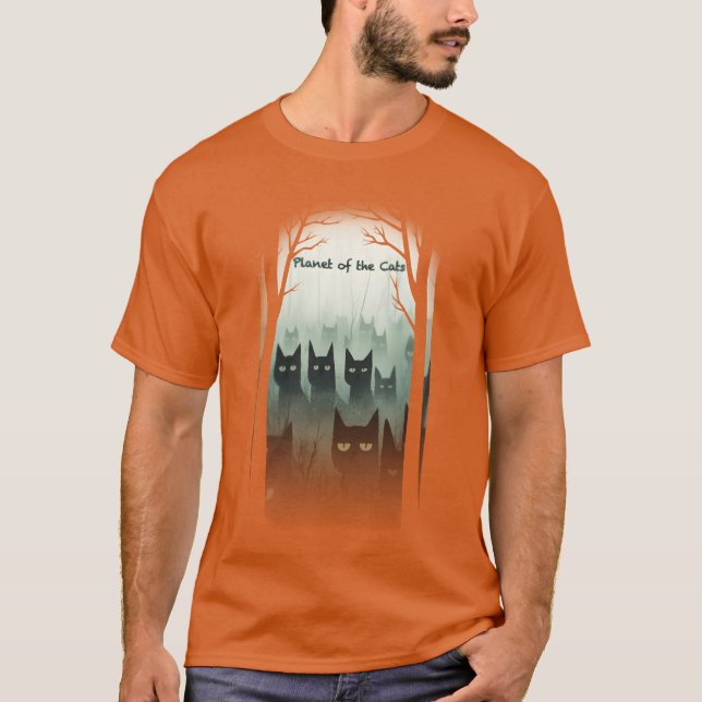 Planet des Freundes der Katzen T-Shirt (Vorderseite)
