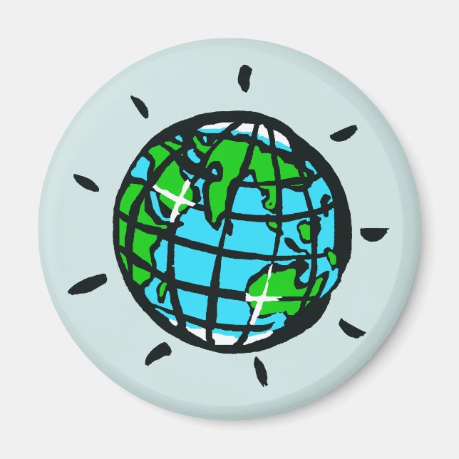 Planet EARTH - Erhaltung - Ökologie - Natur Magnet (Vorne)