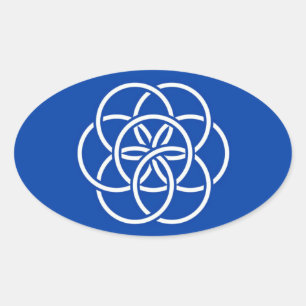 Planet earth flag ovaler aufkleber