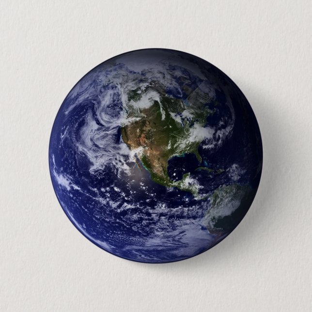 Planet Earth Space Foto Button (Vorderseite)