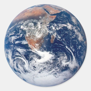 Planet Earth view from Apollo 17 Runder Aufkleber