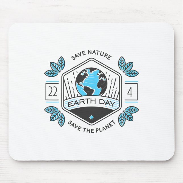 Planet Environmenta des Earth Day Mousepad (Vorne)